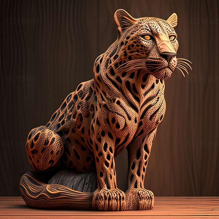 3D model The Leopard of Rudraprayag famous animal (STL)